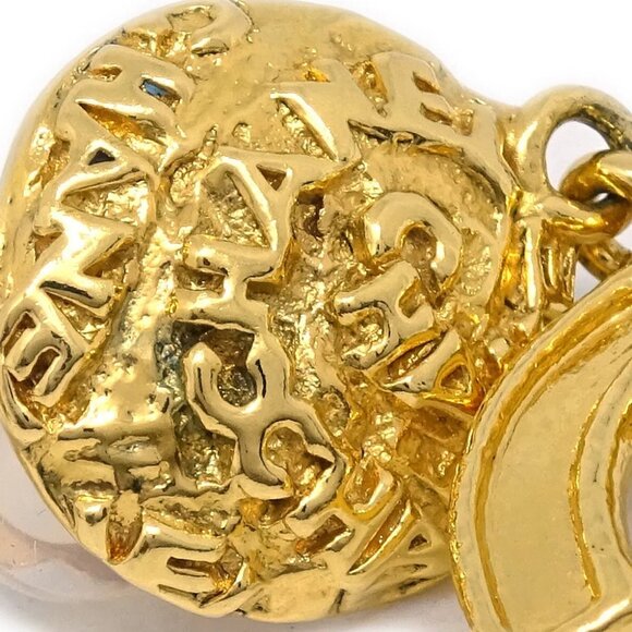 Chanel Gold Dangle Earrings Clip-On 95A - Picture 2 of 4